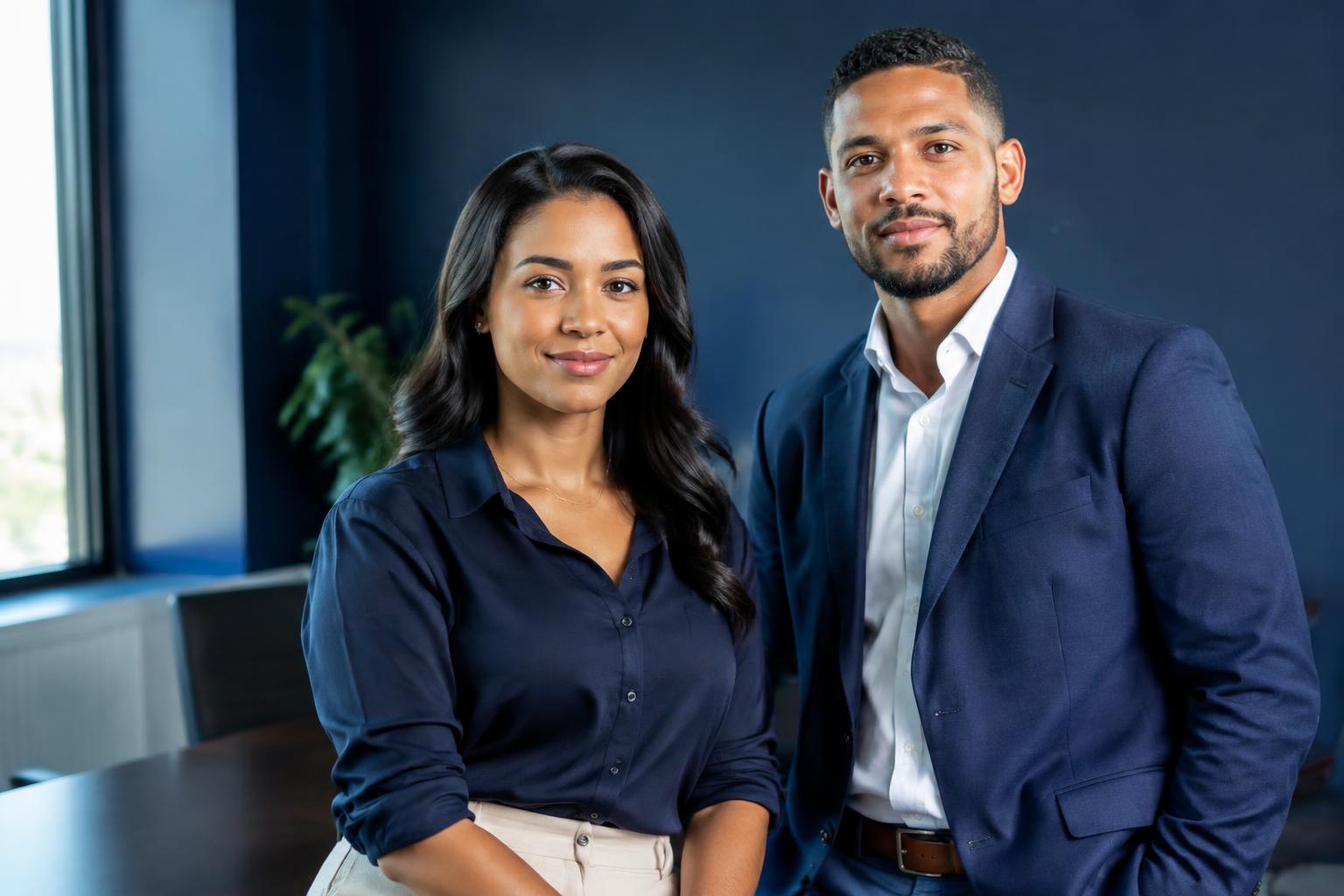 Profesionales dominicanos en un entorno laboral, tranquilos y seguros
