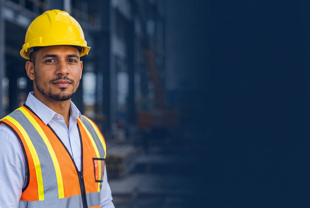 Trabajador con casco